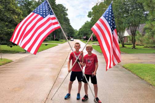 Jesse and Jaren showing their colors